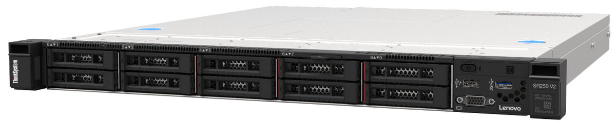 Lenovo ThinkSystem SR250 V2 Rack (1U) Intel Xeon E E-2334 3.4 GHz 16 GB DDR4-SDRAM 450 W Server | 7D7QA02NEA Server Lenovo