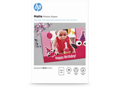 HP Matte Photo Paper-25 Sheet 10 x 15 cm Printer Paper | A4 - A3 Paper & Photo Paper HP