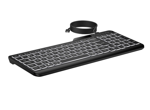 HP 405 Backlit Wired Keyboard – Full-Size Multi-Device USB-C | 7N7C1AA#ABE Keyboard & Mouse HP