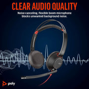 Poly Blackwire 5220 Wired Black Headset Headset Poly