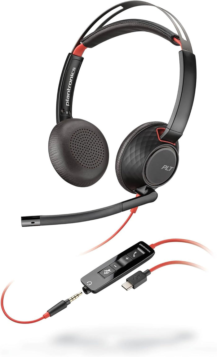 Poly Blackwire 5220 Wired Black Headset Headset Poly