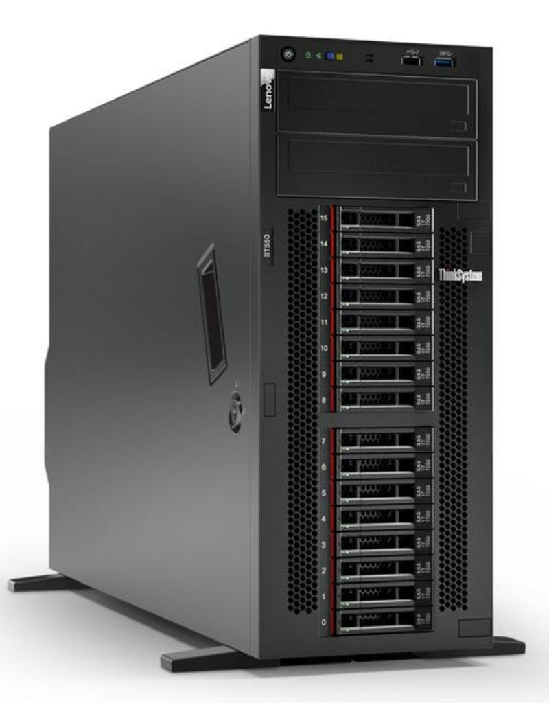 Lenovo ThinkSystem ST550 Tower (4U) Intel Xeon Silver 4208 2.1 GHz 32 GB DDR4-SDRAM 750 W Server | 7X10A0F4EA Server Lenovo