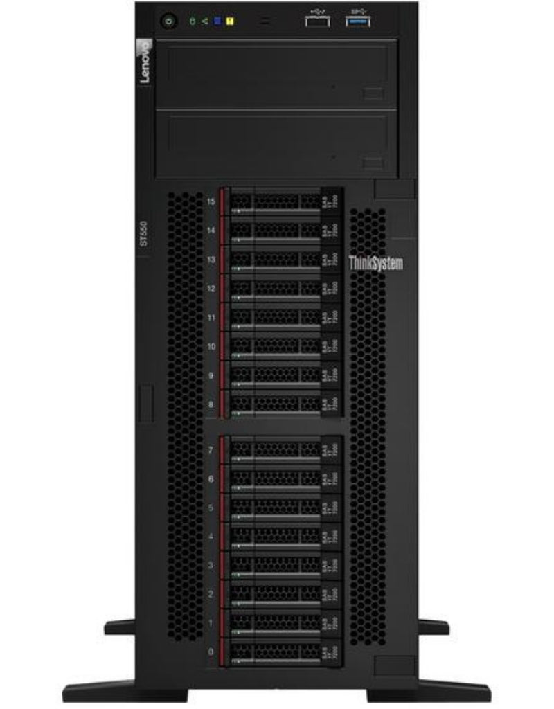 Lenovo ThinkSystem ST550 Tower (4U) Intel Xeon Silver 4208 2.1 GHz 32 GB DDR4-SDRAM 750 W Server | 7X10A0F4EA Server Lenovo