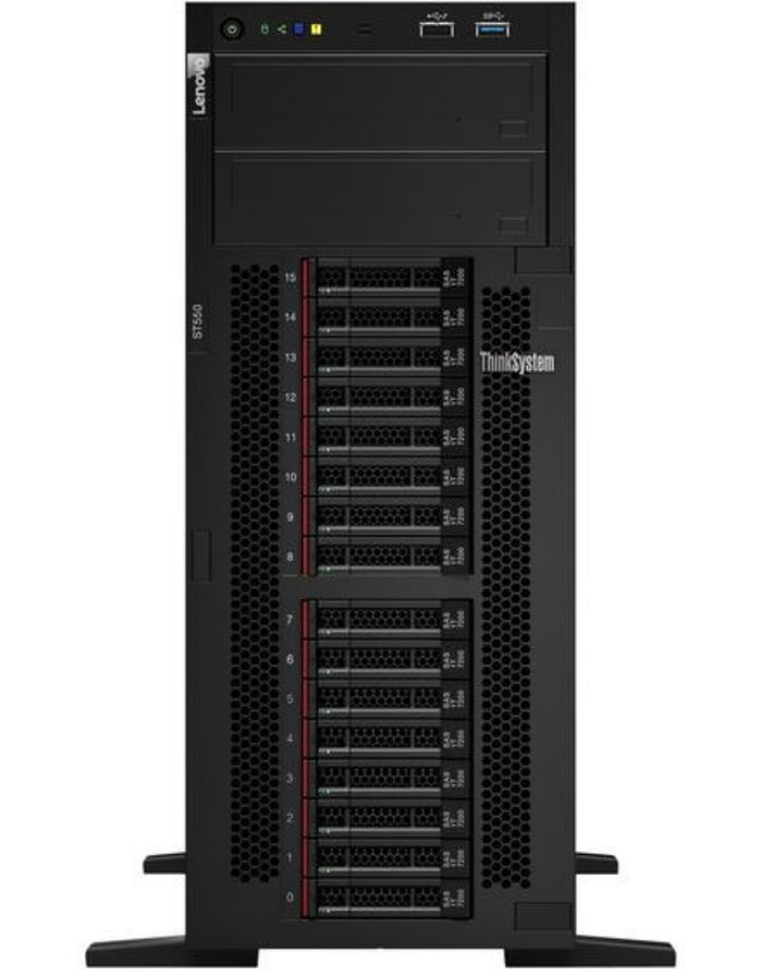 Lenovo ThinkSystem ST550 Tower (4U) Intel Xeon Silver 4208 2.1 GHz 32 GB DDR4-SDRAM 750 W Server | 7X10A0F4EA Server Lenovo
