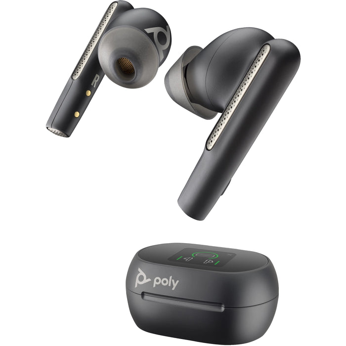 Poly Voyager Free 60 + UC Carbon Black Earbuds + BT700 USB-A Adapter + Touchscreen Charge Case | 7Y8G3AA