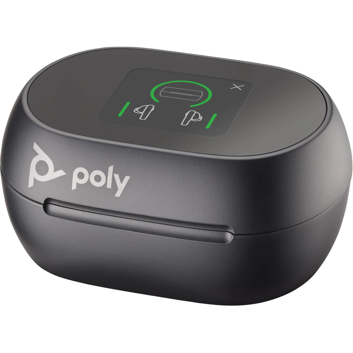 Poly Voyager Free 60 + UC M Carbon Black Earbuds + BT700 USB-A Adapter + Touchscreen Charge Case | 7Y8G9AA