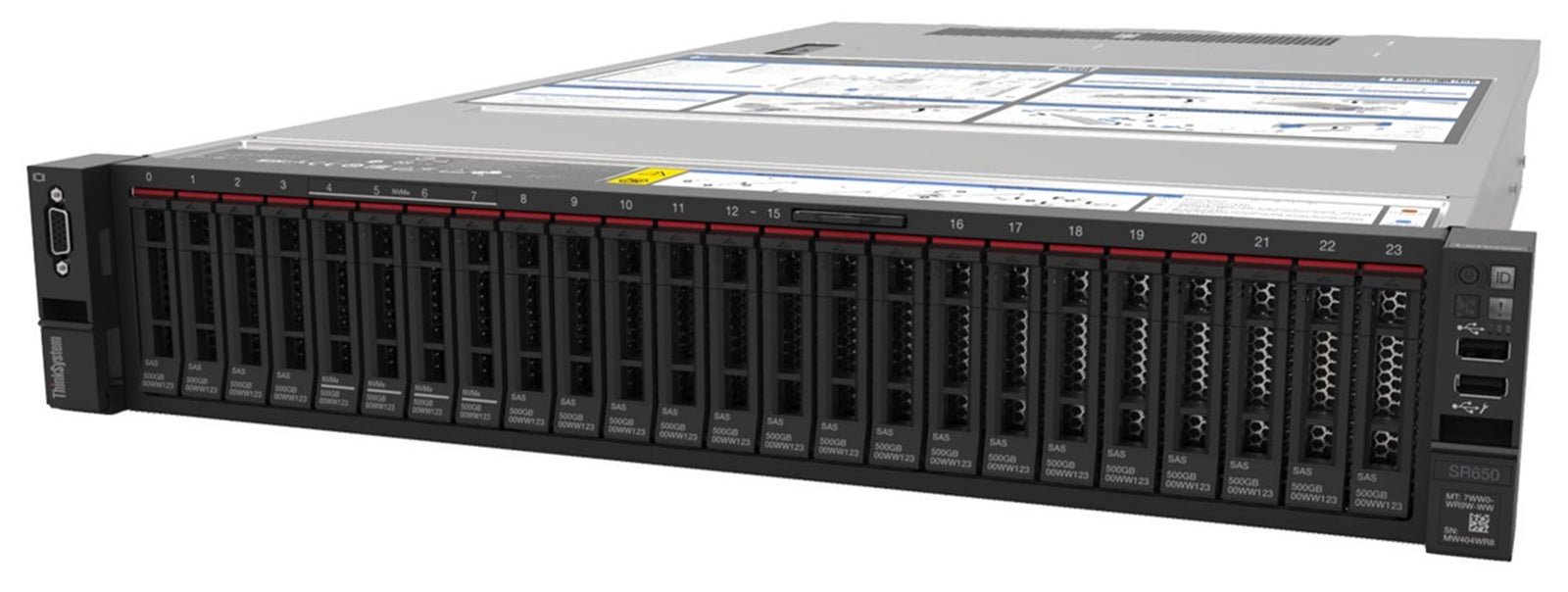 Lenovo ThinkSystem SR650 V2 Rack (2U) Intel Xeon Silver 4310 2.1 GHz 32 GB DDR4-SDRAM 1100 W Server | 7Z73A0AGEA Server Lenovo