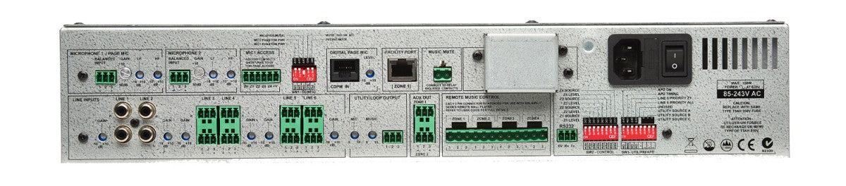 Cloud Electronics 46-80TEK 4 Zone Integrated Mixer Amplifier Audio Amplifier Cloud Electronics