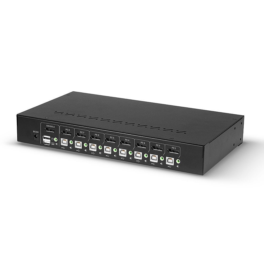 Lindy 8 Port DisplayPort 1.2, USB 2.0 & Audio KVM Switch | 39540 Switches Lindy