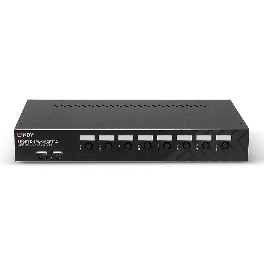 Lindy 8 Port DisplayPort 1.2, USB 2.0 & Audio KVM Switch | 39540 Switches Lindy