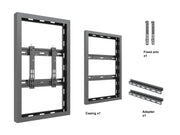 Multibrackets M Pro Series Enclosure 32" Wall Slim Small Black Signage Display Enclosures Multibrackets
