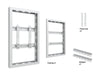 Multibrackets M Pro Series Enclosure 32" Wall Slim Small White Signage Display Enclosures Multibrackets