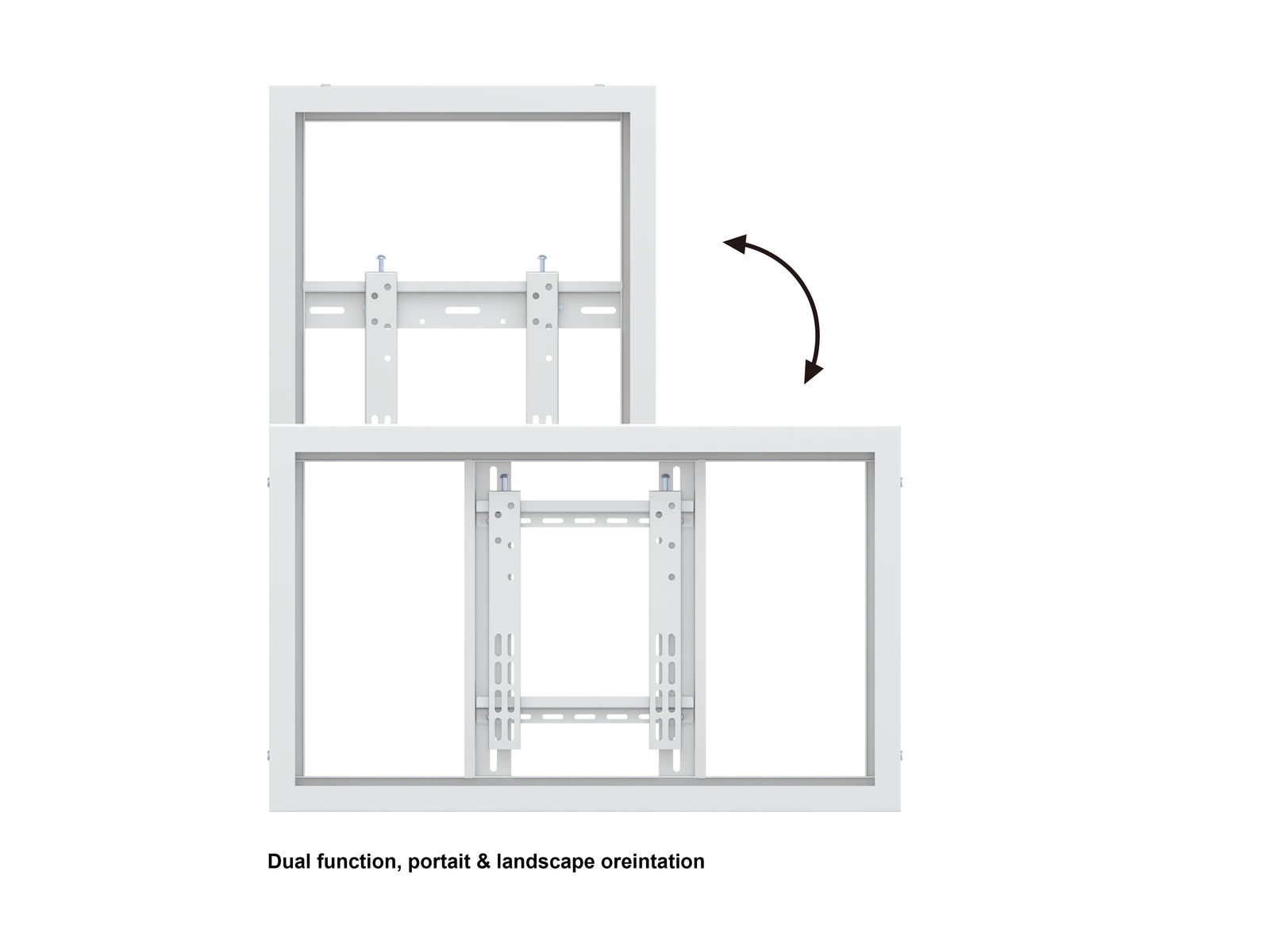 Multibrackets M Pro Series Enclosure 32" Wall Slim Small White Signage Display Enclosures Multibrackets