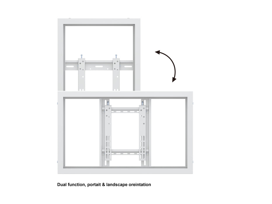 Multibrackets M Pro Series Enclosure 32" Wall Slim Small White Signage Display Enclosures Multibrackets
