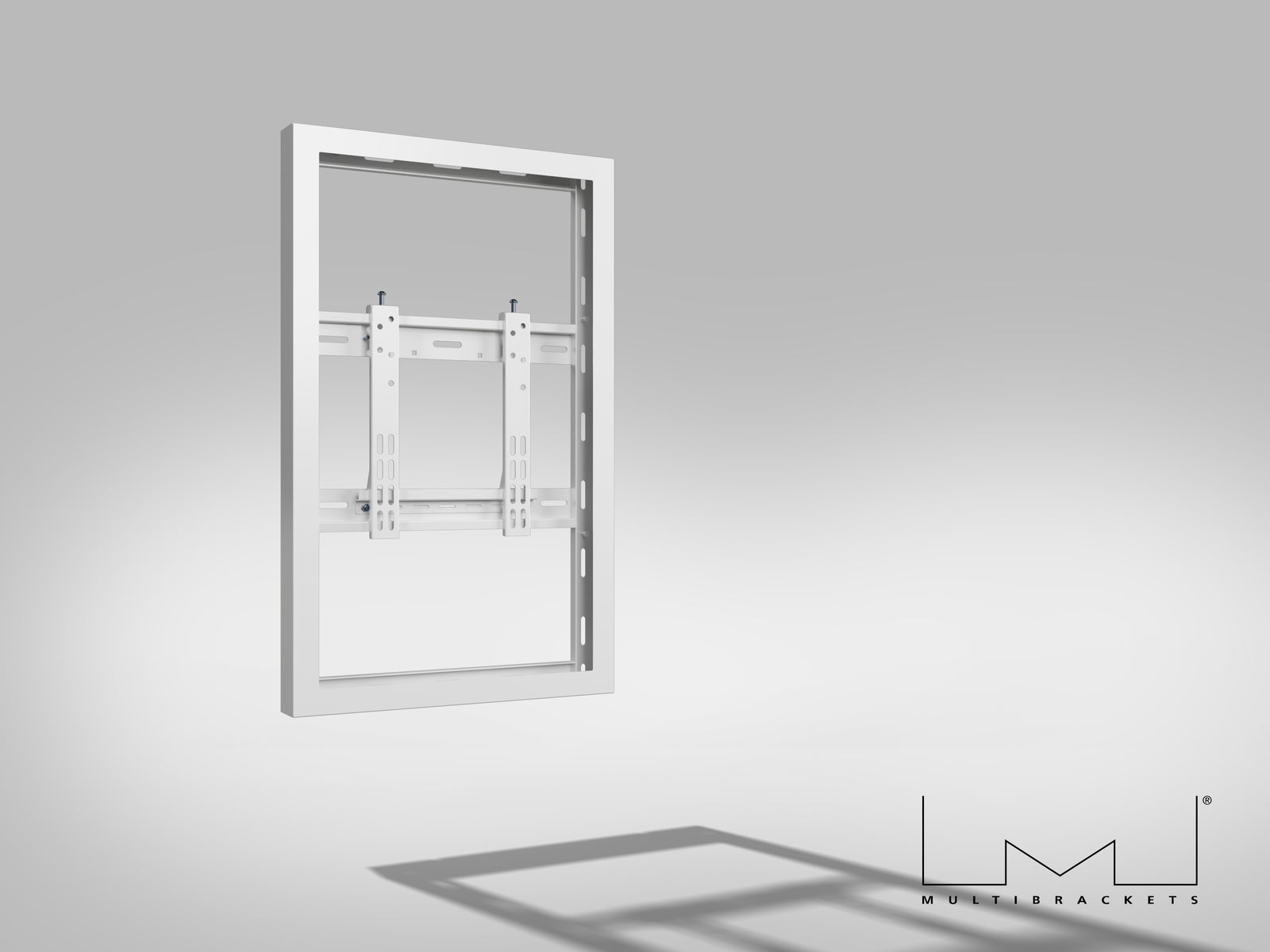 Multibrackets M Pro Series Enclosure 32" Wall Slim Small White Signage Display Enclosures Multibrackets
