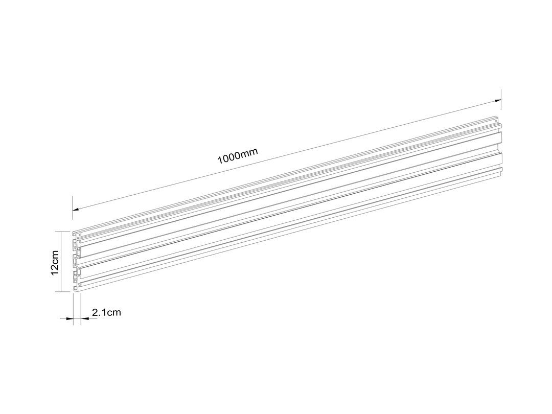 Multibrackets M Pro Series Single Screen Rail - 100cm Mounting Accessory Multibrackets