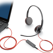Poly Blackwire 3220 Wired Black Headset Headset Poly