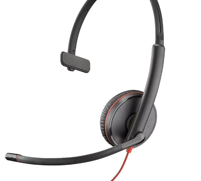 Poly Blackwire 3220 Wired Black Headset Headset Poly