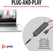 Poly Blackwire 3225 Wired Black Headset Headset Poly