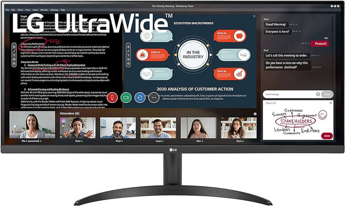 LG 34WP500-B 34" 21:9 UltraWide™ Full HD IPS Monitor with AMD FreeSync™ Desktop Monitor LG