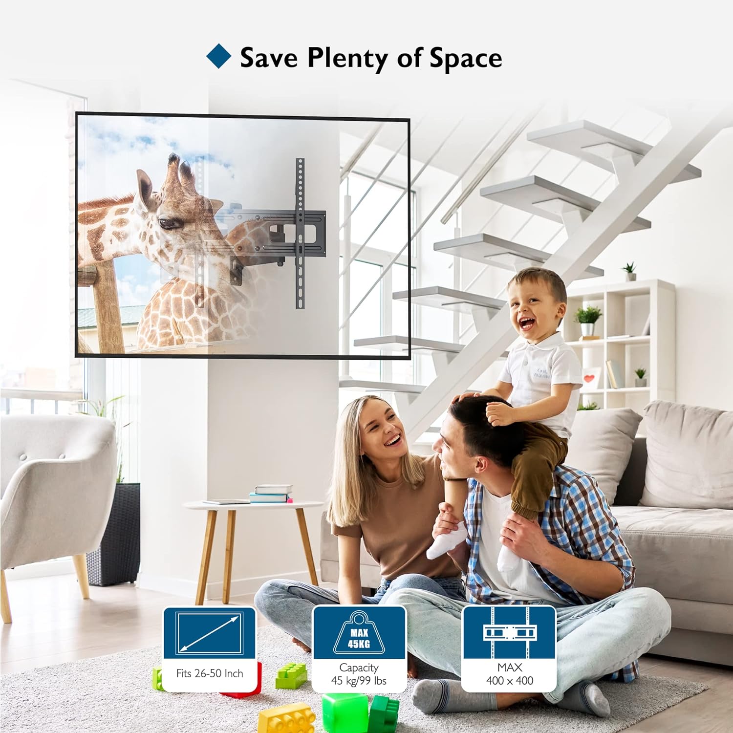 Moove 26"-50" Corner TV Wall Mount Bracket | SMBR2650WB Wall Mount Bracket Moove AVMounts