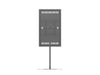 Multibrackets M Pro Series Enclosure 55" Single Pole Slim Floorbase Signage Display Enclosures Multibrackets