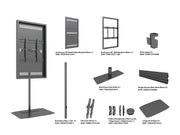 Multibrackets M Pro Series Enclosure 55" Single Pole Slim Floorbase Signage Display Enclosures Multibrackets