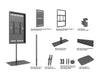 Multibrackets M Pro Series Enclosure 55" Single Pole Slim Floorbase Signage Display Enclosures Multibrackets