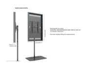 Multibrackets M Pro Series Enclosure 55" Single Pole Slim Floorbase Signage Display Enclosures Multibrackets