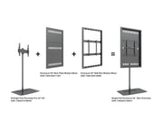 Multibrackets M Pro Series Enclosure 55" Single Pole Slim Floorbase Signage Display Enclosures Multibrackets