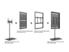Multibrackets M Pro Series Enclosure 55" Single Pole Slim Floorbase Signage Display Enclosures Multibrackets