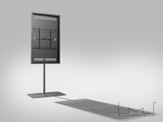 Multibrackets M Pro Series Enclosure 55" Single Pole Slim Floorbase Signage Display Enclosures Multibrackets