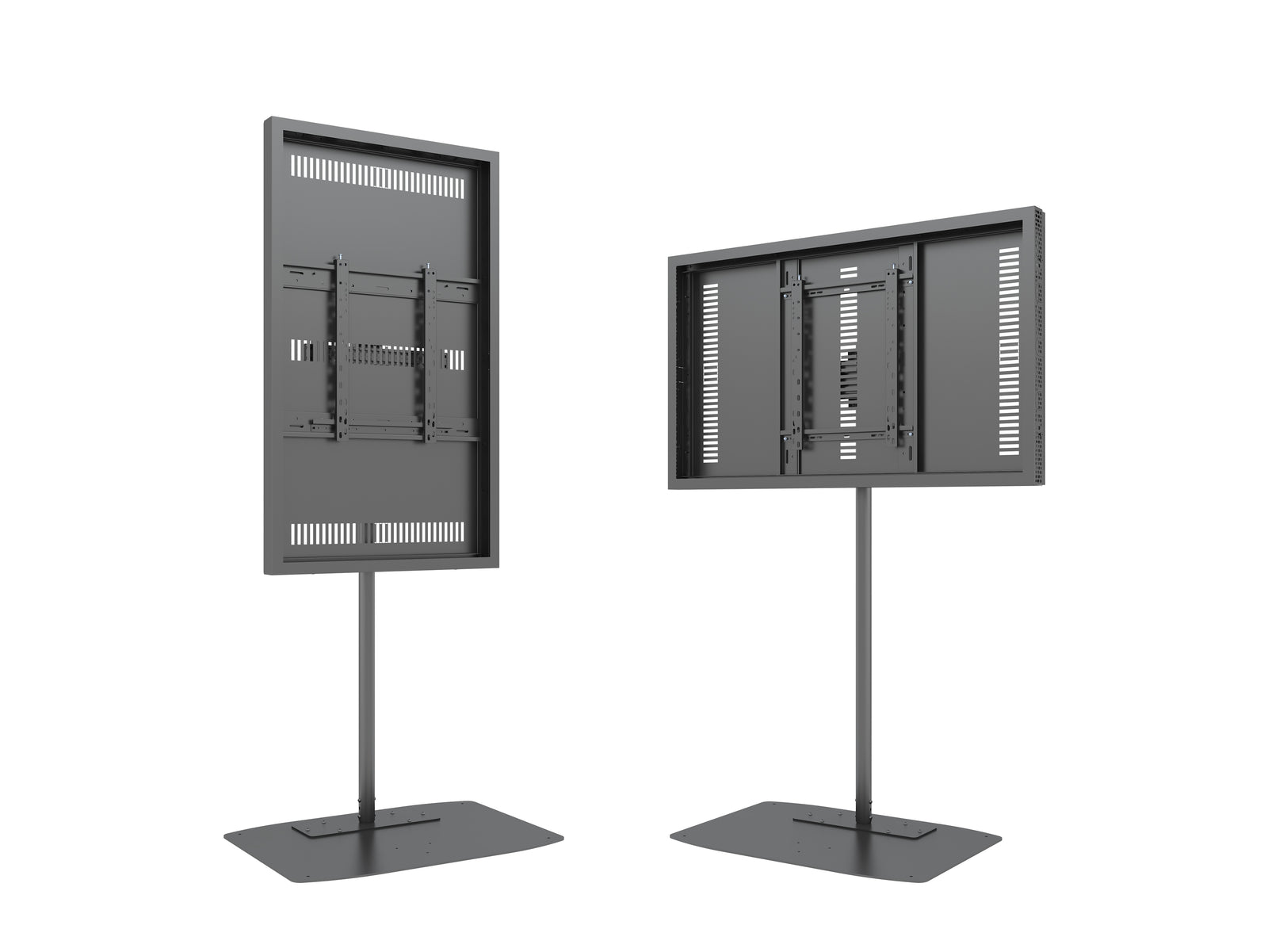 Multibrackets M Pro Series Enclosure 55" Single Pole Slim Floorbase Signage Display Enclosures Multibrackets