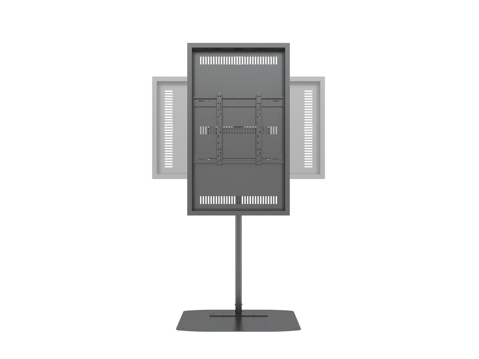 Multibrackets M Pro Series Enclosure 55" Single Pole Slim Floorbase Signage Display Enclosures Multibrackets