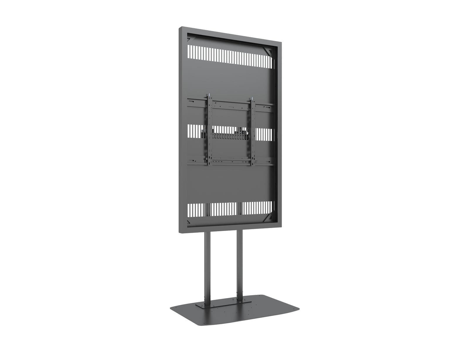 Multibrackets M Pro Series Enclosure 65" Dual Pole Slim Floorbase Signage Display Enclosures Multibrackets