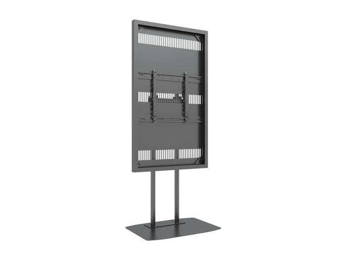 Multibrackets M Pro Series Enclosure 65" Dual Pole Slim Floorbase Signage Display Enclosures Multibrackets
