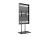 Multibrackets M Pro Series Enclosure 65" Dual Pole Slim Floorbase Signage Display Enclosures Multibrackets