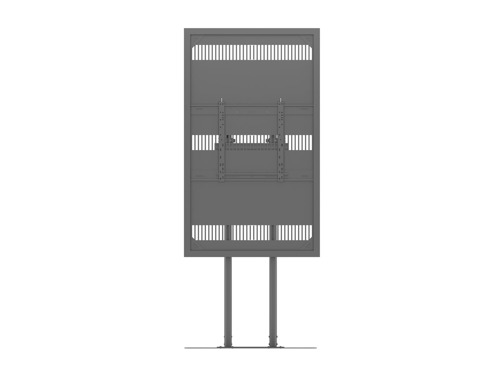 Multibrackets M Pro Series Enclosure 65" Dual Pole Slim Floorbase Signage Display Enclosures Multibrackets