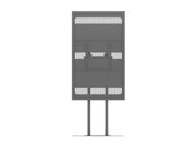 Multibrackets M Pro Series Enclosure 65" Dual Pole Slim Floorbase Signage Display Enclosures Multibrackets
