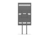 Multibrackets M Pro Series Enclosure 65" Dual Pole Slim Floorbase Signage Display Enclosures Multibrackets