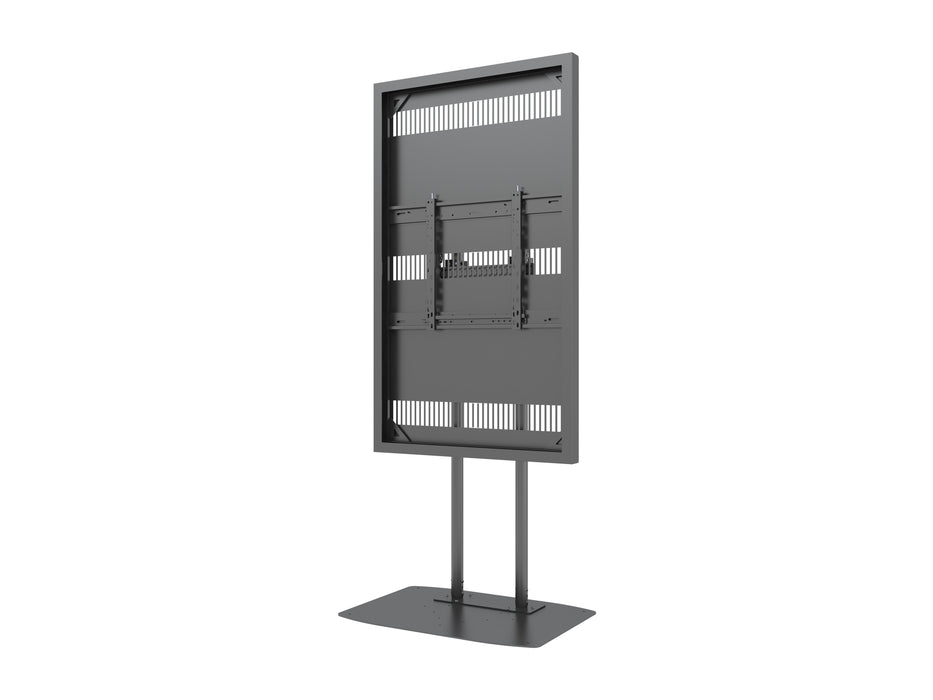 Multibrackets M Pro Series Enclosure 65" Dual Pole Slim Floorbase Signage Display Enclosures Multibrackets