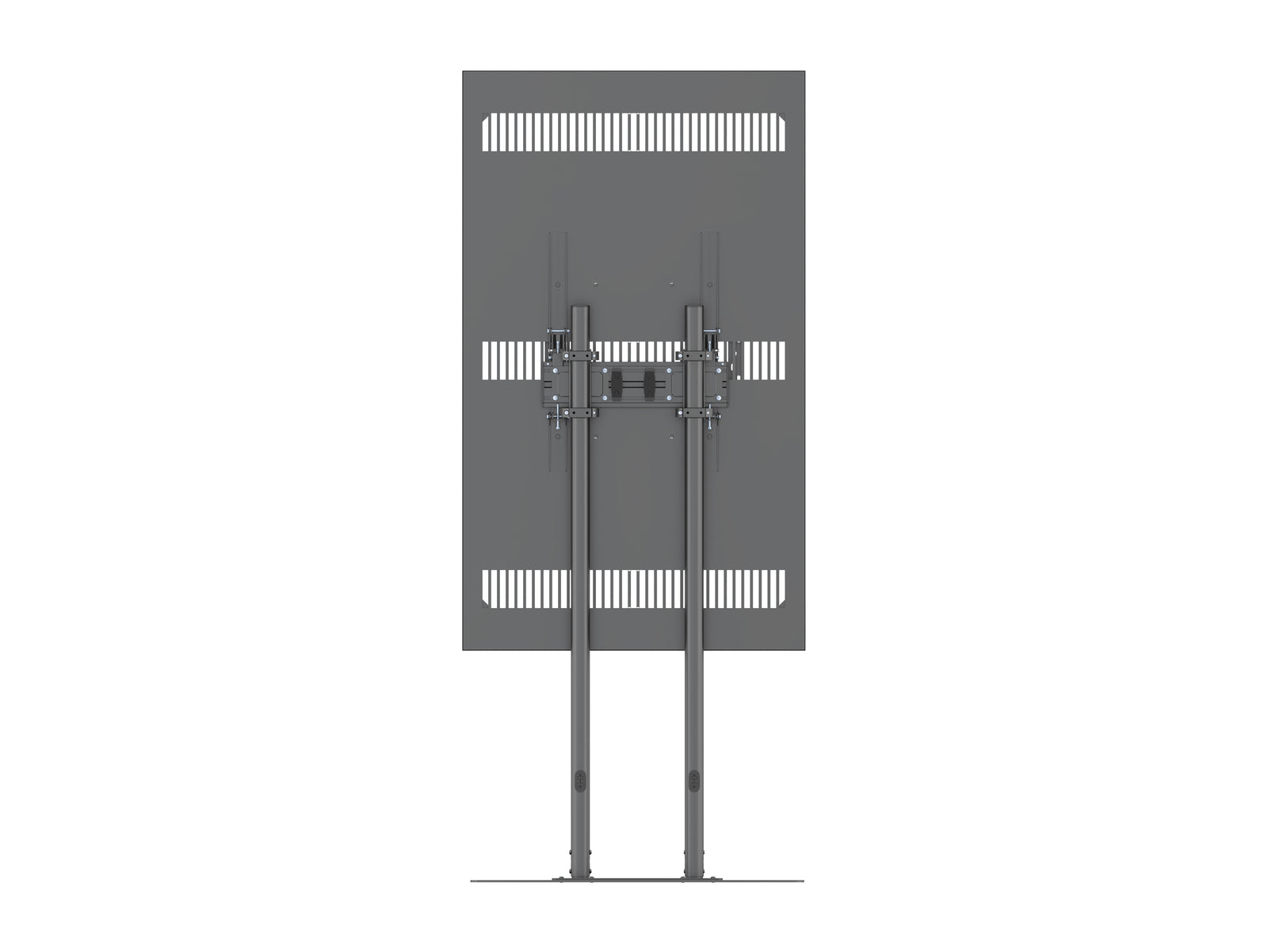Multibrackets M Pro Series Enclosure 65" Dual Pole Slim Floorbase Signage Display Enclosures Multibrackets