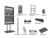 Multibrackets M Pro Series Enclosure 65" Dual Pole Slim Floorbase Signage Display Enclosures Multibrackets