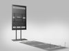 Multibrackets M Pro Series Enclosure 65" Dual Pole Slim Floorbase Signage Display Enclosures Multibrackets