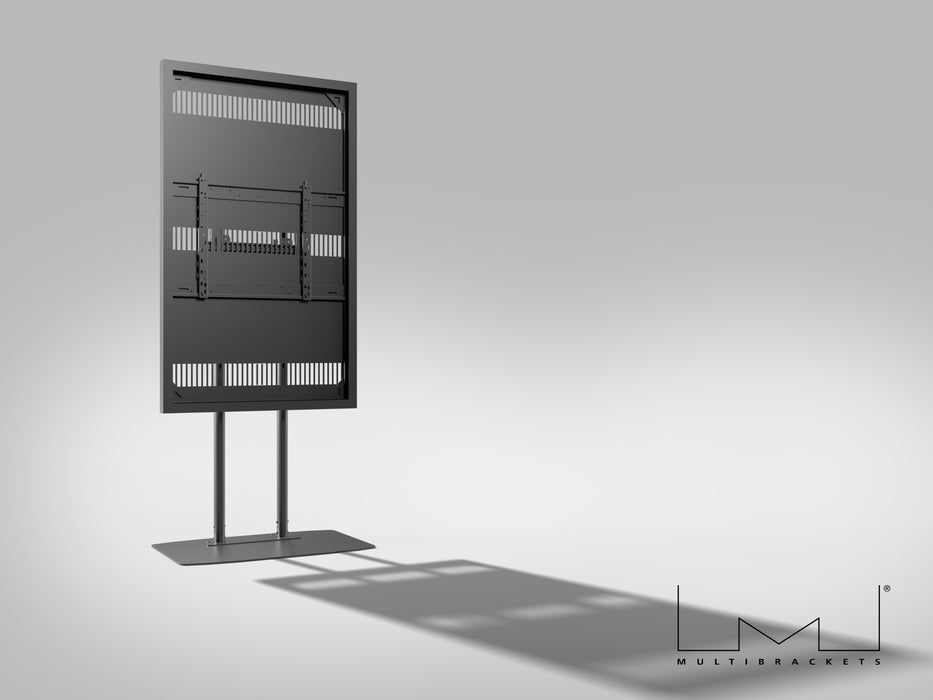 Multibrackets M Pro Series Enclosure 65" Dual Pole Slim Floorbase Signage Display Enclosures Multibrackets