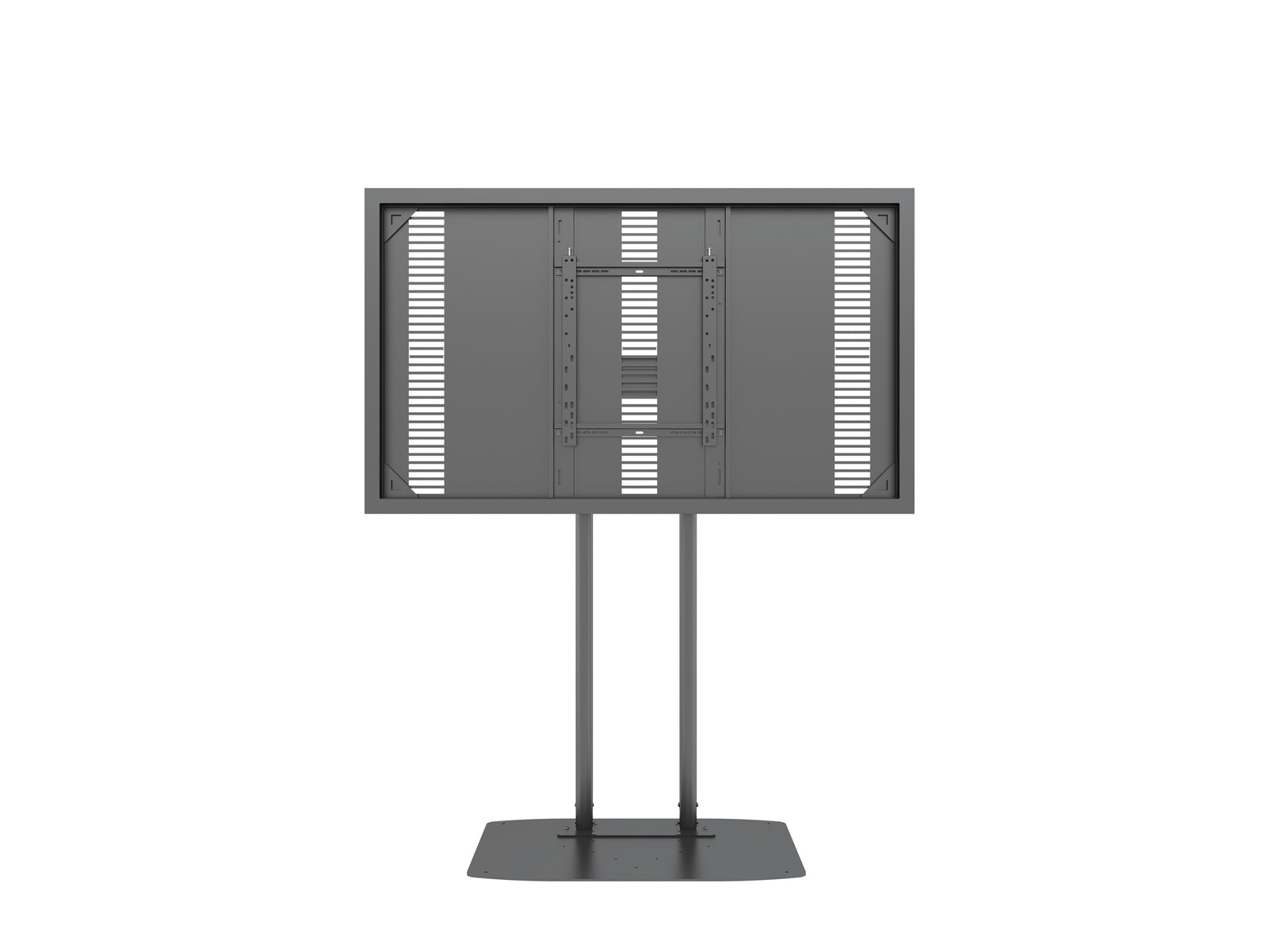 Multibrackets M Pro Series Enclosure 65" Dual Pole Slim Floorbase Signage Display Enclosures Multibrackets