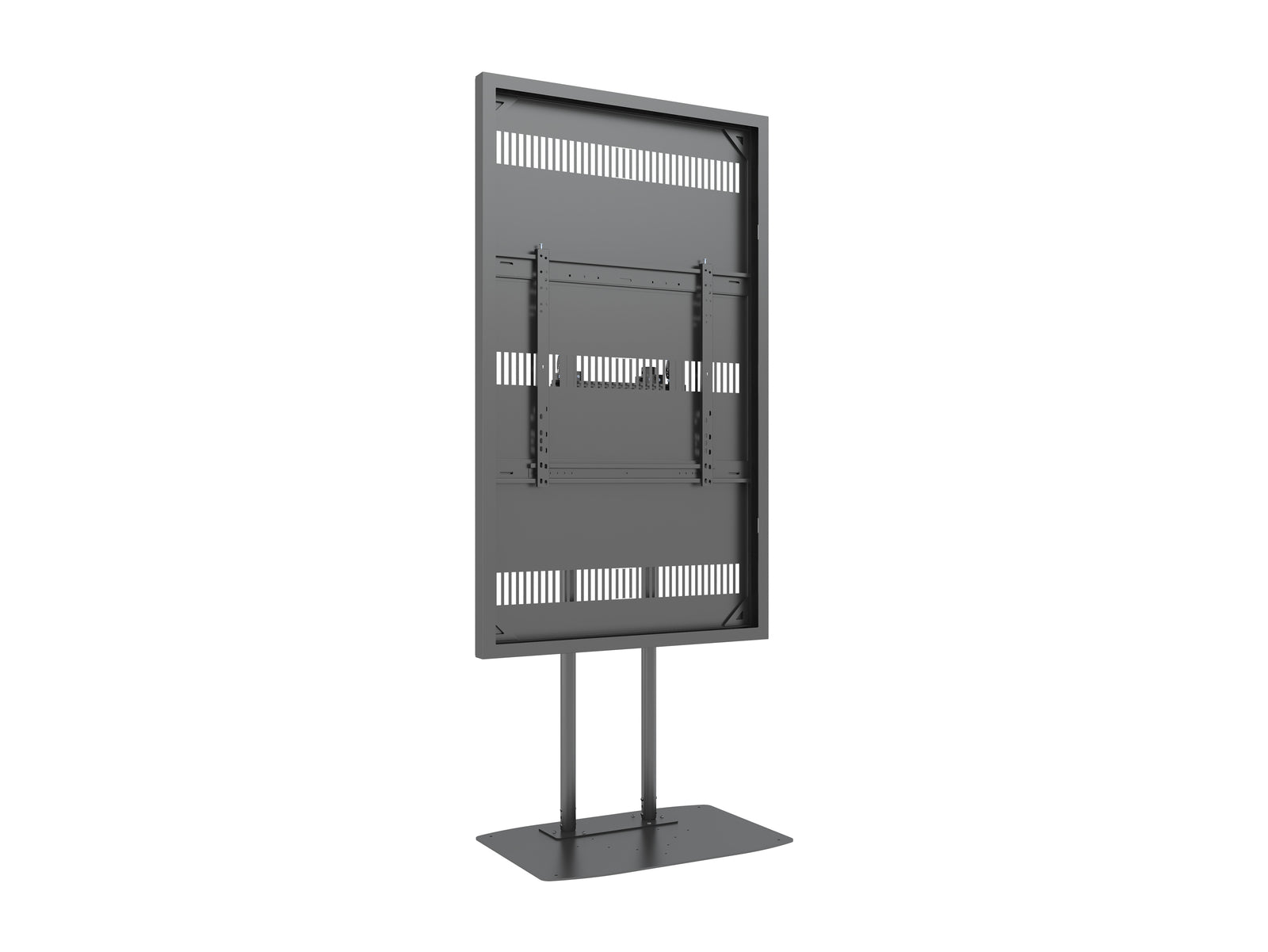 Multibrackets M Pro Series Enclosure 75" Dual Pole Slim Floorbase Signage Display Enclosures Multibrackets