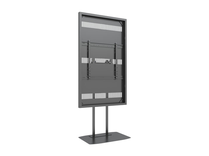 Multibrackets M Pro Series Enclosure 75" Dual Pole Slim Floorbase Signage Display Enclosures Multibrackets