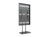 Multibrackets M Pro Series Enclosure 75" Dual Pole Slim Floorbase Signage Display Enclosures Multibrackets