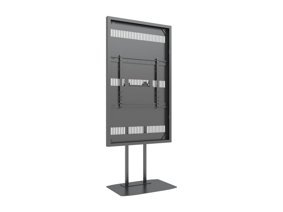 Multibrackets M Pro Series Enclosure 75" Dual Pole Slim Floorbase Signage Display Enclosures Multibrackets